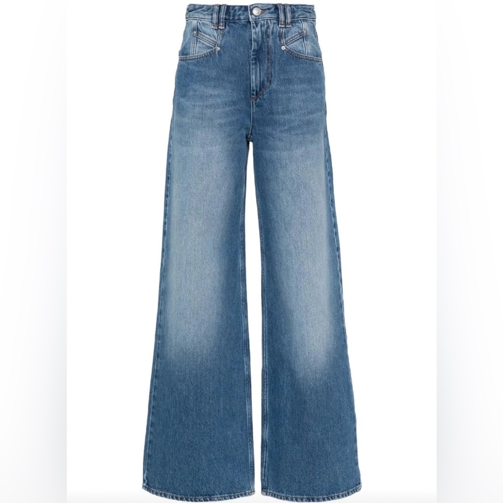 ISABEL MARANT Lemony wide-leg jeans, Size 34